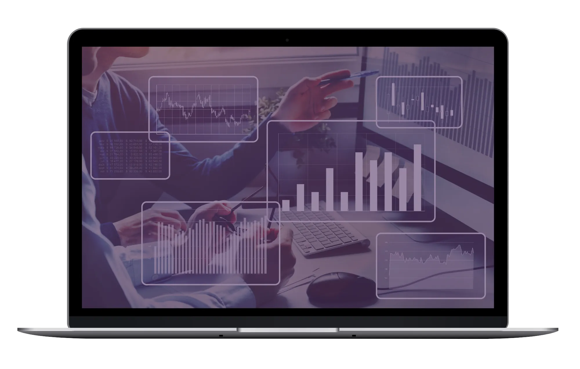 Analytics dashboard on laptop
